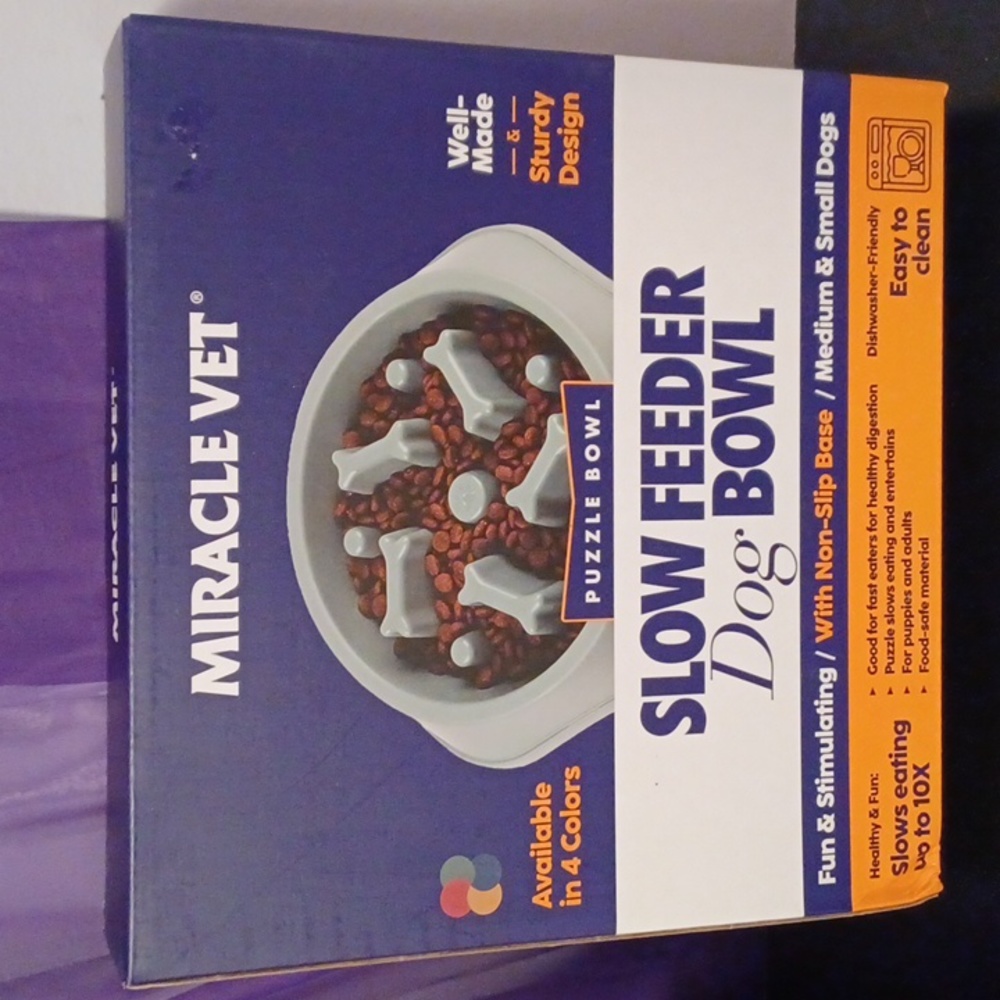 New Miracle Vet Slow Feeder Dog Bowl
